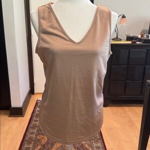 NYDJ Beige Sleeveless Top & Short Lounge Set S/M